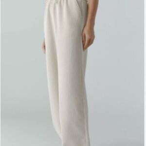 BDG Cream Wide Leg Women's Pants‎ Side Slit Pockets Small